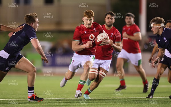 020224 - Wales v Scotland, U20 6 Nations 2024 -Walker Price of Wales charges forward