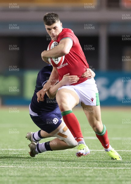 020224 - Wales v Scotland, U20 6 Nations 2024 - Harry Rees-Weldon of Wales