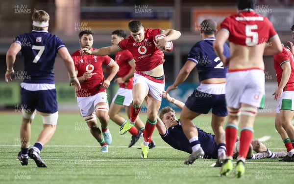 020224 - Wales v Scotland, U20 6 Nations 2024 - Harry Rees-Weldon of Wales