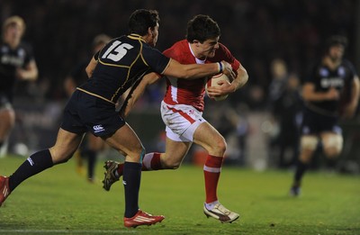 100212 - Wales Under 20 v Scotland Under 20 - Under 20 Six Nations -Luke Morgan of Wales runs in to score try