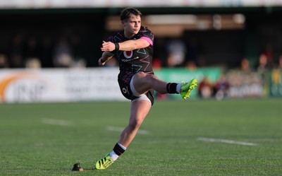 121225 - Wales U20 v Scotland U20, International Friendly - Carwyn Leggatt-Jones of Wales kicks a conversion