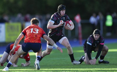 121225 - Wales U20 v Scotland U20, International Friendly - Rhys Cummings of Wales charges forward