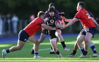 121225 - Wales U20 v Scotland U20, International Friendly - Rhys Cummings of Wales charges forward