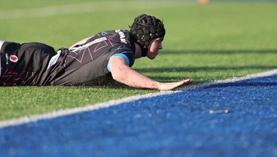 121225 - Wales U20 v Scotland U20, International Friendly - Rhys Cummings of Wales scores his second try