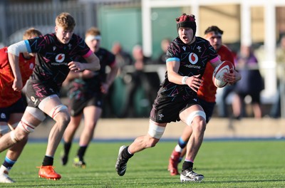 121225 - Wales U20 v Scotland U20, International Friendly - Joe Denman of Wales breaks away
