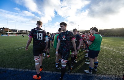 121225 - Wales U20 v Scotland U20, International Friendly - The Wales team are applauded off the pitch by Scotland at the end of the match