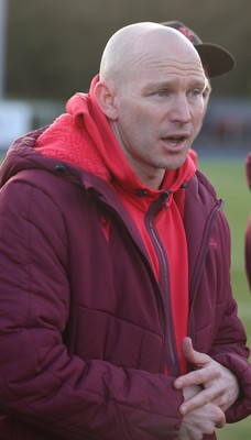 121225 - Wales U20 v Scotland U20, International Friendly - Wales U20 head coach Richard Whiffin speaks to his team at the end of the match