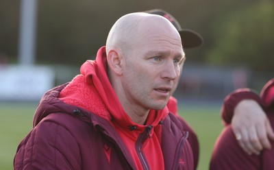 121225 - Wales U20 v Scotland U20, International Friendly - Wales U20 head coach Richard Whiffin speaks to his team at the end of the match