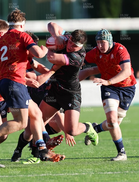 121225 - Wales U20 v Scotland U20, International Friendly - Tom Howe of Wales drives forward