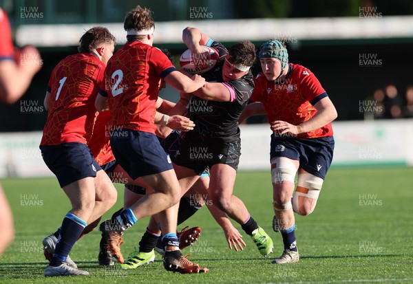 121225 - Wales U20 v Scotland U20, International Friendly - Tom Howe of Wales drives forward