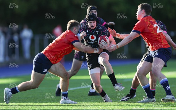 121225 - Wales U20 v Scotland U20, International Friendly - Rhys Cummings of Wales charges forward
