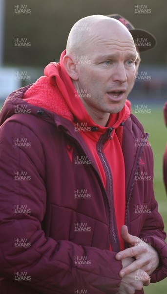 121225 - Wales U20 v Scotland U20, International Friendly - Wales U20 head coach Richard Whiffin speaks to his team at the end of the match