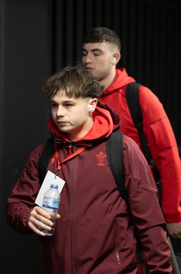 200226 - Wales U20 v Scotland U20, 2026 U20 Six Nations - arrive at the Arms Park ahead of the match
