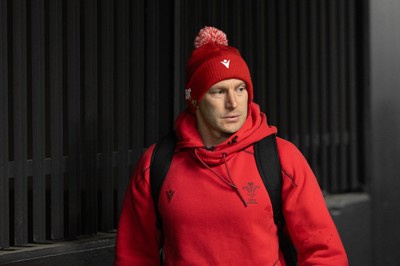 200226 - Wales U20 v Scotland U20, 2026 U20 Six Nations - Wales U20 head coach Richard Whiffin arrives at the Arms Park ahead of the match