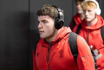 200226 - Wales U20 v Scotland U20, 2026 U20 Six Nations - Wales arrive at the Arms Park ahead of the match