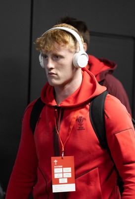 200226 - Wales U20 v Scotland U20, 2026 U20 Six Nations - Wales arrive at the Arms Park ahead of the match
