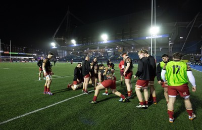 200226 - Wales U20 v Scotland U20, 2026 U20 Six Nations - Wales warm up ahead of the match