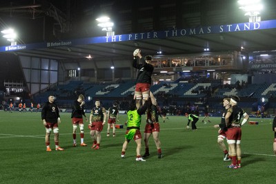 200226 - Wales U20 v Scotland U20, 2026 U20 Six Nations - Wales warm up ahead of the match