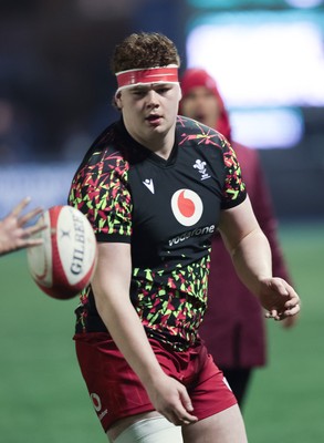 200226 - Wales U20 v Scotland U20, 2026 U20 Six Nations - Wales warm up ahead of the match