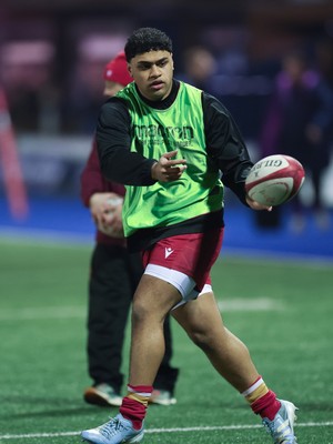 200226 - Wales U20 v Scotland U20, 2026 U20 Six Nations - Wales warm up ahead of the match
