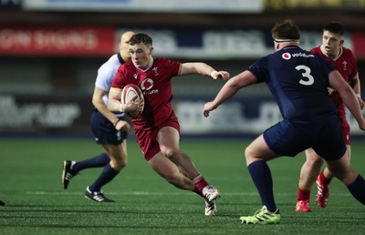 200226 - Wales U20 v Scotland U20, 2026 U20 Six Nations - Caio James of Wales charges forward