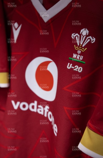200226 - Wales U20 v Scotland U20, 2026 U20 Six Nations - Match jerseys hang in the Wales changing room