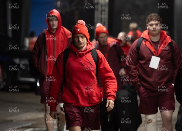 200226 - Wales U20 v Scotland U20, 2026 U20 Six Nations - Wales U20 head coach Richard Whiffin arrives at the Arms Park ahead of the match