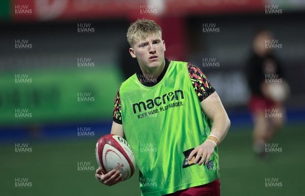 200226 - Wales U20 v Scotland U20, 2026 U20 Six Nations - Wales warm up ahead of the match
