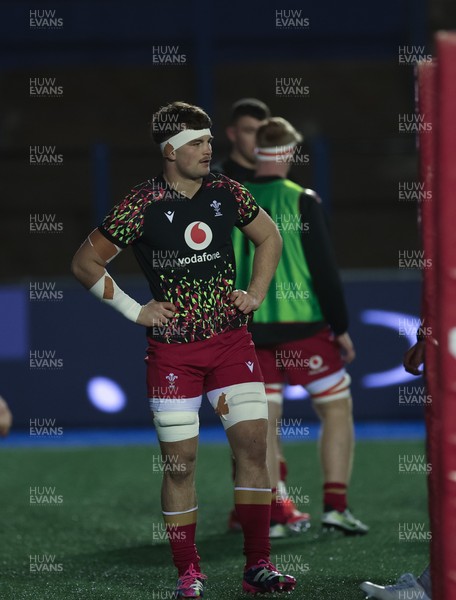 200226 - Wales U20 v Scotland U20, 2026 U20 Six Nations - Wales warm up ahead of the match