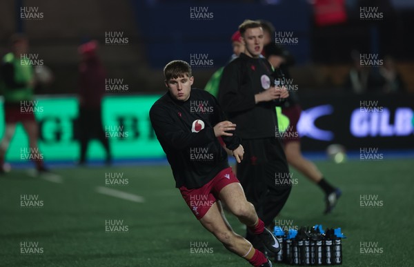 200226 - Wales U20 v Scotland U20, 2026 U20 Six Nations - Wales warm up ahead of the match