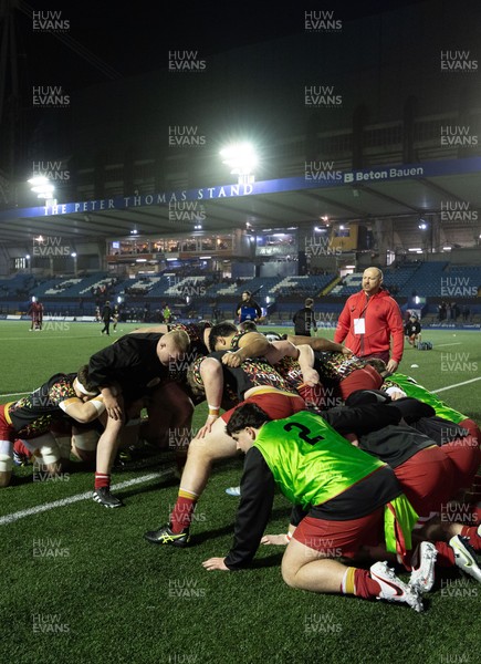 200226 - Wales U20 v Scotland U20, 2026 U20 Six Nations - Wales warm up ahead of the match