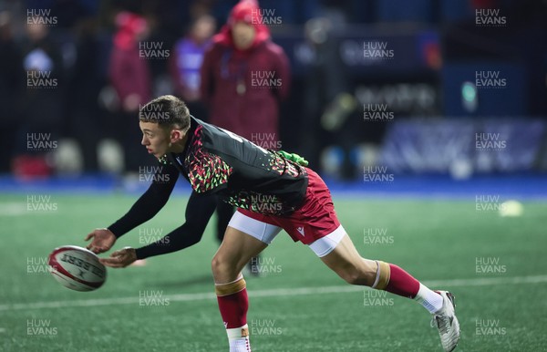 200226 - Wales U20 v Scotland U20, 2026 U20 Six Nations - Wales warm up ahead of the match