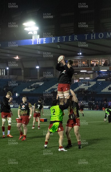 200226 - Wales U20 v Scotland U20, 2026 U20 Six Nations - Wales warm up ahead of the match