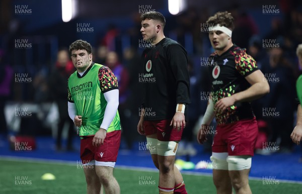200226 - Wales U20 v Scotland U20, 2026 U20 Six Nations - Wales warm up ahead of the match