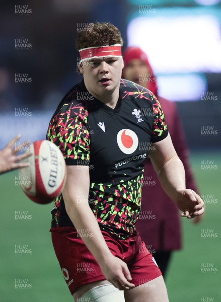 200226 - Wales U20 v Scotland U20, 2026 U20 Six Nations - Wales warm up ahead of the match