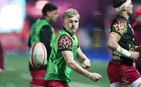 200226 - Wales U20 v Scotland U20, 2026 U20 Six Nations - Wales warm up ahead of the match