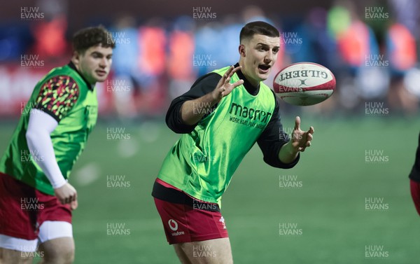 200226 - Wales U20 v Scotland U20, 2026 U20 Six Nations - Wales warm up ahead of the match