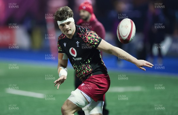 200226 - Wales U20 v Scotland U20, 2026 U20 Six Nations - Wales warm up ahead of the match