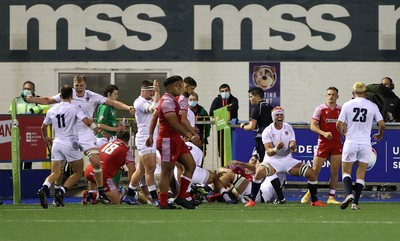 070721 - Wales U20s v England U20s - U20s 6 Nations Championship - England celebrate at full time