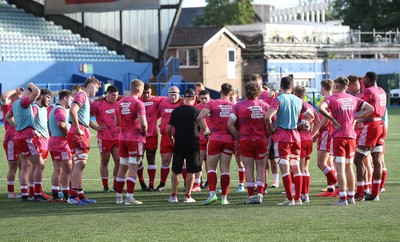 070721 - Wales U20 v England U20, 2021 Six Nations U20 Championship - Wales warm up ahead of the match against England at Cardiff Arms Park