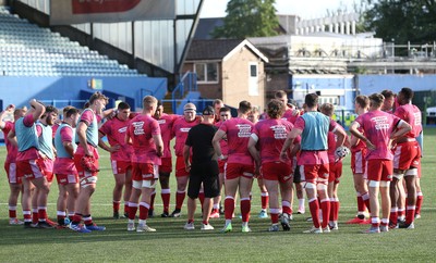 070721 - Wales U20 v England U20, 2021 Six Nations U20 Championship - Wales warm up ahead of the match against England at Cardiff Arms Park