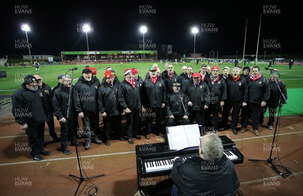 220219 - Wales U20s v England U20s - U20s 6 Nations Championship - Choir sing before the match