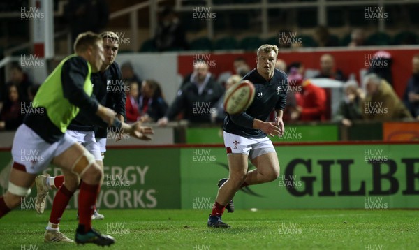 220219 - Wales U20s v England U20s - U20s 6 Nations Championship - Dewi Lake of Wales during the warm up