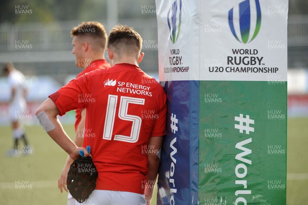 220619 - Wales U20 v England U20 - World Rugby Under 20 Championship - 5th Place Final -  Ioan Davies of Wales dejected after conceding a try
