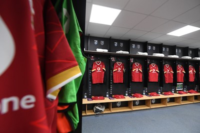 140325 - Wales U20 v England U20 - Six Nations Chamionship - A general view of the Wales changing rooms ahead of the match