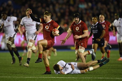 140325 - Wales U20 v England U20 - Six Nations Chamionship - Steffan Emanuel of Wales U20s runs in to score a try