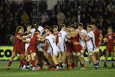 140325 - Wales U20 v England U20 - Six Nations Chamionship - things boil over between sides at the end of the match