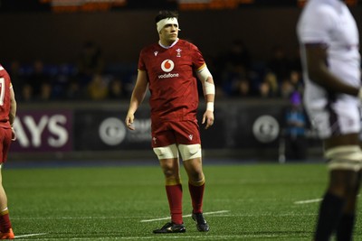 140325 - Wales U20 v England U20 - Six Nations Chamionship - Kenzie Jenkins of Wales U20s