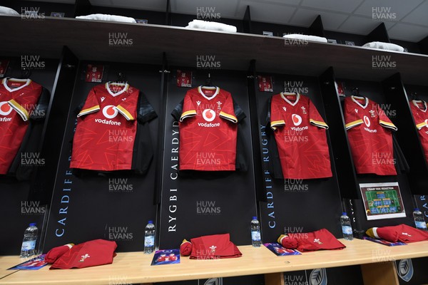 140325 - Wales U20 v England U20 - Six Nations Chamionship - A general view of the Wales changing rooms ahead of the match