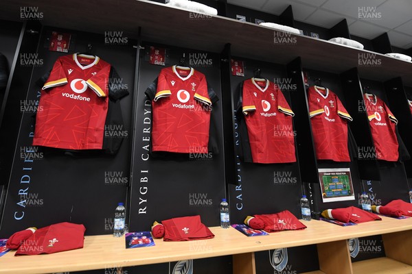 140325 - Wales U20 v England U20 - Six Nations Chamionship - A general view of the Wales changing rooms ahead of the match